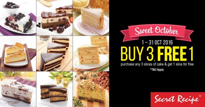 Secret Recipe Buy 3 Free 1 Slice Cake Promotion Freebies My